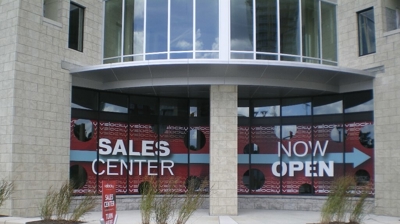Sales Center Window Sign Photo