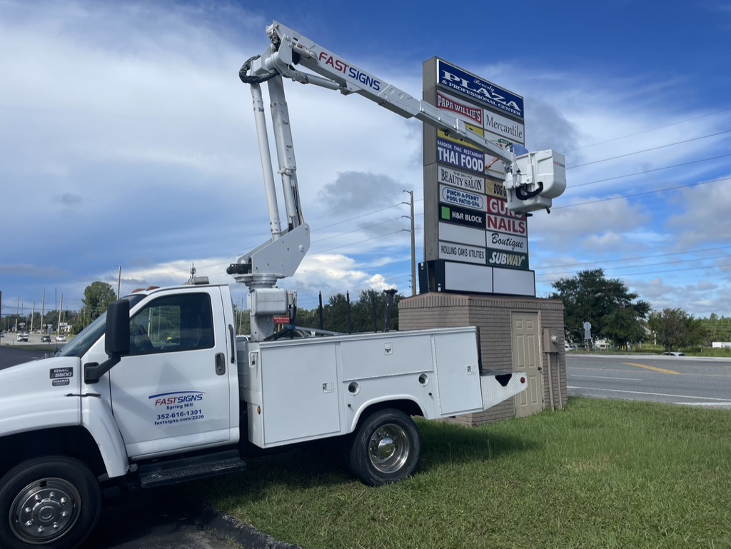 Installing new sign